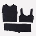 thumbnail image 1 of Women's Sportswear Yoga Set Workout Clothes Athletic Wear Sports Gym Legging Seamless Fitness Bra Crop Top Long Sleeve Yoga Suit, 1 of 6