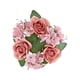 thumbnail image 2 of Anillo de vela, portavelas de pilar, pequeña corona de rosas artificiales, guirnalda de velas bohemias para fiesta, sala de estar, granja rojo oscuro, 2 of 9