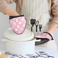 thumbnail image 6 of Pofeuu Pink Cartoon Bear Print Thickened Mini Silicone Oven Mitts Heat Resistant, Rubber Oven Mitt Gloves, Finger Pinch Grips, Pot Holder, Silicone Potholder, 6 of 7