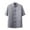 Gray, variant on Men's Short Sleeve Shirts Chinese Traditional Tai Chi Mandarin Collar -Button Shirt