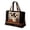 A006- Style F, variant on Halloween Tote Bag with Quilted ing,Spooky Gothic Fabric Carryall for Autumn Fall Shopping,Vintage Padded Purse for Her,1 Piece