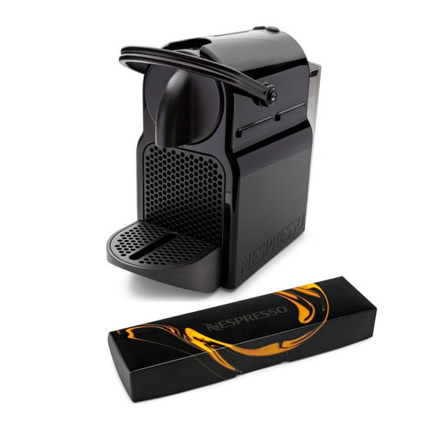 Nespresso Inissia Espresso Maker (Black) and Coffee Capsules Pods