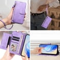 thumbnail image 3 of FOXDOCK Funda Tipo Cartera para Umidigi Note 100 Cuero PU con Cremallera y Correa de Muñeca, Ranuras para Tarjetas, Soporte Plegable, Cierre Magnético, 3 of 5