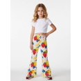 thumbnail image 2 of Girls Premium Pants High-Waisted Flare-Leg Flare Leggings Comfy Trousers for Young Girls Age 5-13, 2 of 6