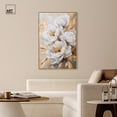 thumbnail image 2 of Art Remedy Elegant Flower Art Canvas, 36" x 54", Gold Frame, Blooming in the Golden Mist, 2 of 7