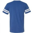 thumbnail image 2 of Men's Adult Football Fine Jersey Tee Half Sleeve 100% Cotton Round Neck - Vintage Royal/ White X-Large, 2 of 2