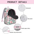 thumbnail image 3 of Country Garden Backpack - Vintage Waterproof Bookbag with Romantic Wildflowers & Foliage, 3 of 5