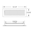 thumbnail image 2 of 4" x 14" Flat Black Contemporary Style Floor Register - Decorative Vent Cover, 2 of 5