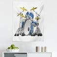 thumbnail image 1 of Drums Tapestry, Professional Percussion Instrument Rock Themed Musical Activities, Fabric Wall Hanging Decor for Bedroom Living Room Dorm, 5 Sizes, Grey Blue, by Ambesonne, 1 of 1