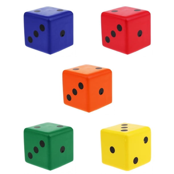 Jugando a los dados de esponja,Jugando a los dados,Juguete de ventilación de dados de espuma,Juguete educativo Dot Dice,Juguete de rompecabezas de dados puntuales 5 piezas
