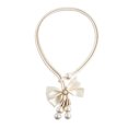 thumbnail image 2 of COM1950s Curtain Tiebacks with Bow and Bead Accents, Decorative Curtain Holdbacks for Window, Adjustable Tie Backs for Living Room, Bedroom, 2 of 7
