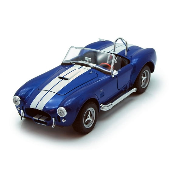 Shelby Cobra 427 SC Convertible, Blue - Welly 24002 - 1/24 scale Diecast Model Toy Car