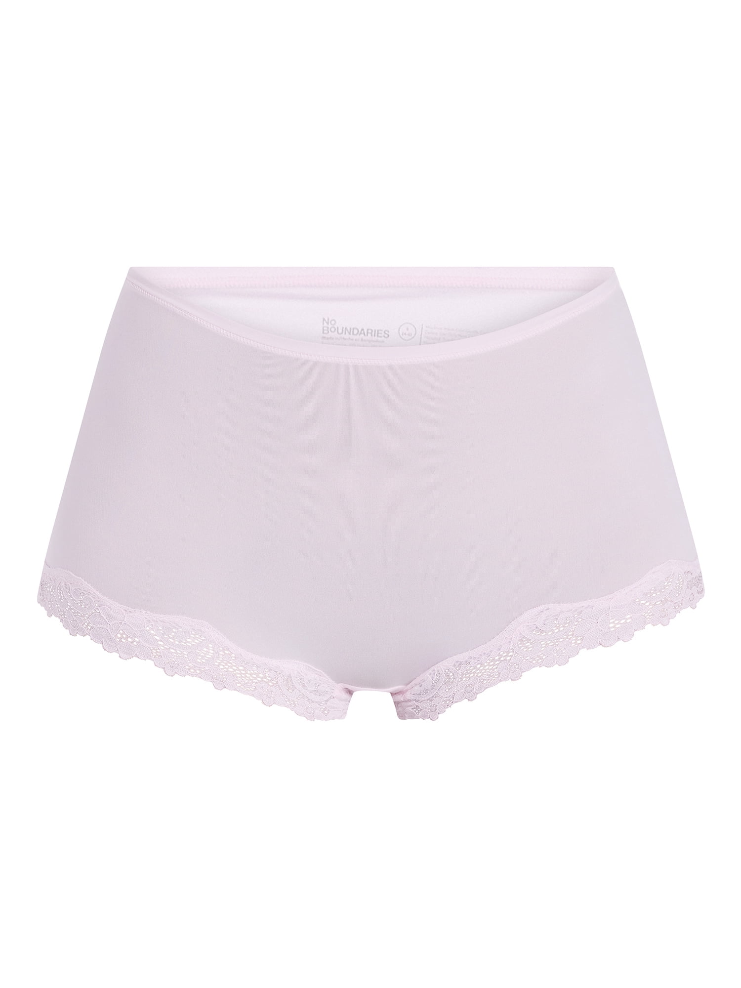 No Boundaries Fit Stretch Lace Boyshort Panties, 3-Pack, Women's XS-XXXL