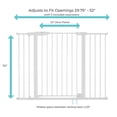 thumbnail image 4 of Toddleroo by North States Extra Wide Bright Choice Auto-Close Baby Gate with Door. Pressure Mounted Baby Gate for Doorways, Child Gate Fits Openings 29.75” to 52 Wide. (30 Tall, White), 4 of 5