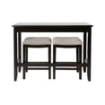 thumbnail image 4 of Contemporary Home Living 3pc Pub Style Sofa Table with Nested Upholstered Stools - 48" - Espresso, 4 of 4