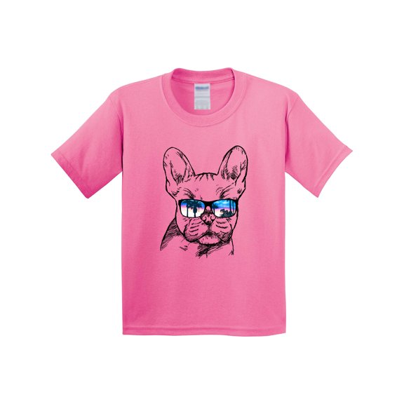 Inktastic French Bulldog Portrait with Sunglasses Youth T-Shirt