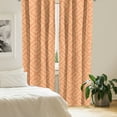 thumbnail image 3 of Ambesonne Geometric Window Curtains, Grunge Style Square Tiles, Each 28" W x 84" L, Pale Orange Vermilion, 3 of 5