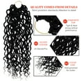 thumbnail image 2 of 1Pack Twist Locs Crochet Hair 20 inch Curly Rolls Twist Braids Wig Braids Hair With Curly Hair in Middle and Ends faux locs Synthetic Hair Extension Ponytail Brading Hair, 2 of 7
