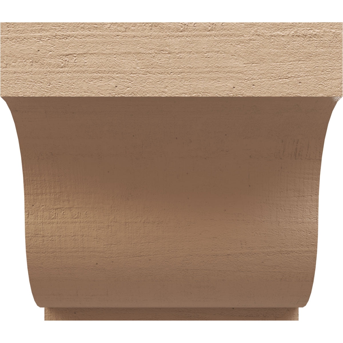 6"W x 6"D x 6"H Wide Van Buren Rough Cedar Woodgrain TimberThane Corbel, Primed Tan