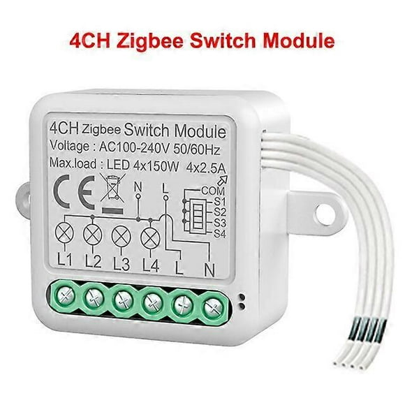 Tuya ZigBee 3.0 Smart Switch Module 10A Smart Home DIY Breaker 1 2 3 4