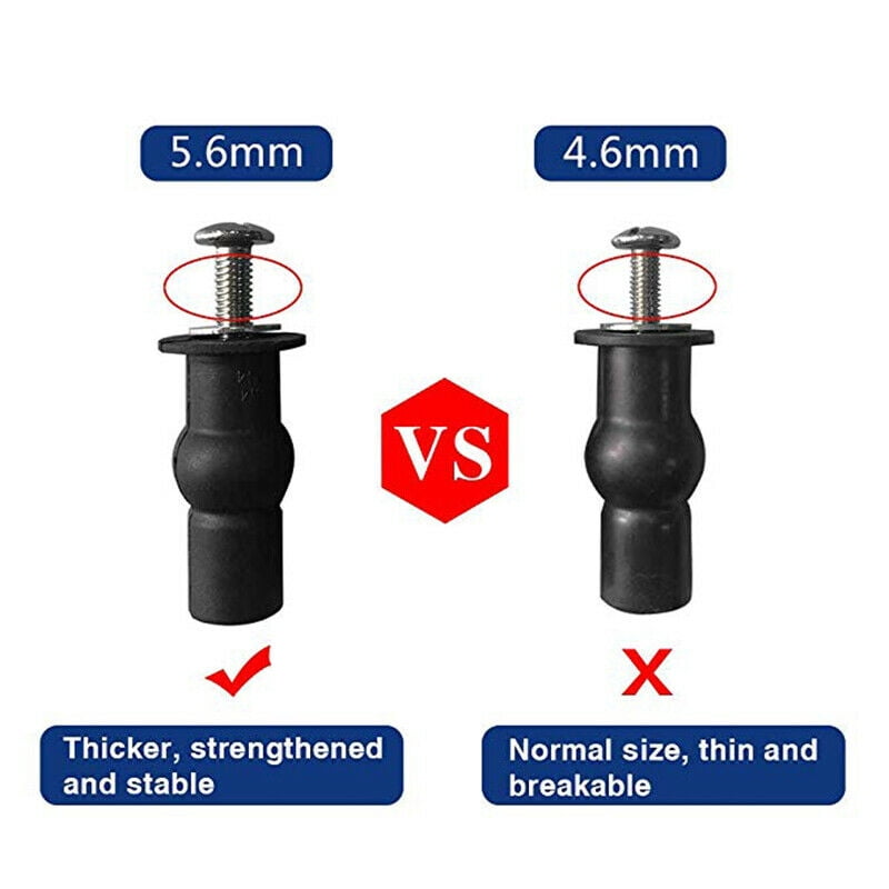 Toilet Seat Fixing Top Fix Pair Hinge Blind Hole Fittings Universal