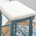 thumbnail image 4 of Linon Marino 30" Indoor Backless Wood Bar Stool, Blue/Natural Linen, 4 of 8