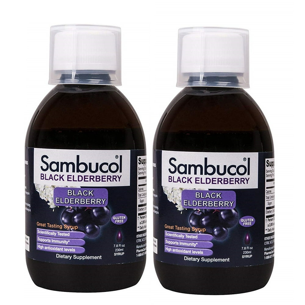 Sambucol Black Elderberry Syrup Original Formula 7.8 Ounce 2 Pack