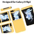 thumbnail image 2 of Case for Samsung Galaxy Z Flip 5 5G 2023, Slim Fit Z Flip 5 Case for Women Girls, Ultra Thin Hard PC Back Anti-Scratch Full Protection Protective Cover for Galaxy Z Flip 5 2023 (Yellow), 2 of 6