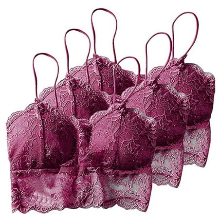 

Raeneomay Push Up Bra Discount Clearance 3PC Classic Mesh And Lace Breathable Vest Underwear