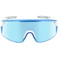 thumbnail image 2 of Optic Nerve FixieMAX Sunglasses Frame Color: Shiny White with Crystal Blue Lens Rim, Lens Color: Smoke Lens Blue Mirror, 2 of 3