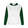 thumbnail image 5 of Atogsazn Men's Fleece Lined Hoodies Oversized Plaid Long Sleeve Hooded Sweatshirt Pullover Sweatshirts Fall 01-Green XXXL Fashion, 5 of 5