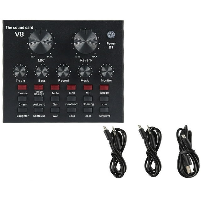 ELAYARD Sound Card Audio Mixer Kit 1 Set for Recording Studio Equipment in 4.9x4.1in Size