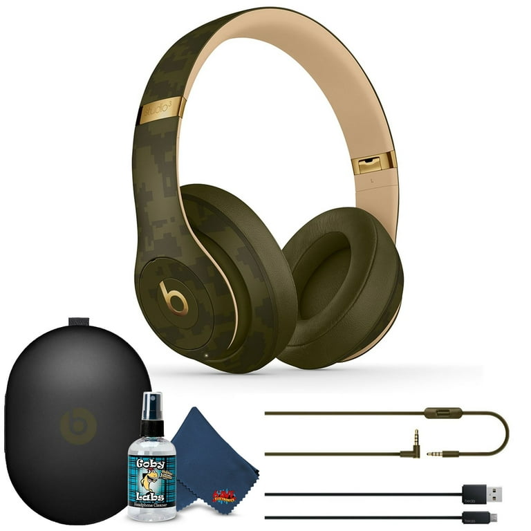 Beats Studio3 Wireless Over-Ear Noise Cancelling Bluetooth Headphones  (Forest Green) with 6Ave Cleaning Kit