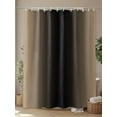 thumbnail image 4 of Shower Curtains Ombre Khaki Black Bath Curtain Gradient Color Waterproof Bathroom Shower Curtain Set with Hooks Decoration 72 x 84 Inches, 4 of 7