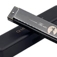 thumbnail image 3 of BLEEUS 24 Holes Portable Harmonica C Key Standard Harmonica Party Favors (Black) Musical Instruments Supplies (Black), 3 of 9