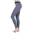 thumbnail image 3 of ToBeInStyle Women's Solid Waistband Space Dye Workout Leggings - Medium - Navy, 3 of 4