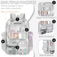 thumbnail image 4 of KOITHOT Clear Backpack Heavy Duty, Waterproof PVC Transparent Backpacks for Adults, Gray Book Bag for School Travel, 4 of 7
