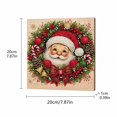 thumbnail image 3 of Christmas Santa Wreath Diamond Painting Kit, 5D Full Drill Pearl Bead Art Craft for Adults, Shimmering Gemstone Mosaic Wall Decor, Holiday DIY Canvas with Frame, Seasonal Home Decoration Gift, 3 of 8