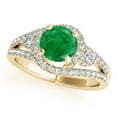 thumbnail image 1 of Aonejewelry 1.65 Ct. Halo Emerald and Diamond Engagement Ring In 14k Yellow Gold, 1 of 1