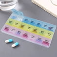 thumbnail image 2 of Pill Box 21 Grids Waterproof Three Rows Refillable Weekly Vitamin Pills Case Household Supplies, 2 of 8