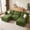 Green, variant on DoMaDing 95" Modular Sectional Sofa for Living Room, U Shaped Couch with Movable Ottomans, Cloud Couch with Comfortable Cushion, Easy Assembly, Sturdy Frame, Dark Gray