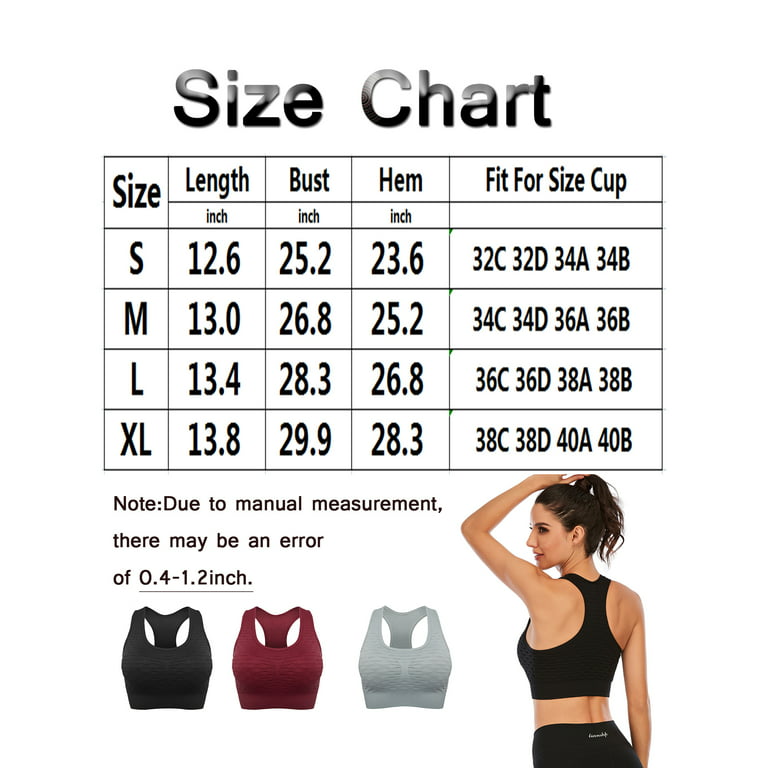 FUTATA 1/3 Pack Sports Bras For Womens High Support Yoga Bras