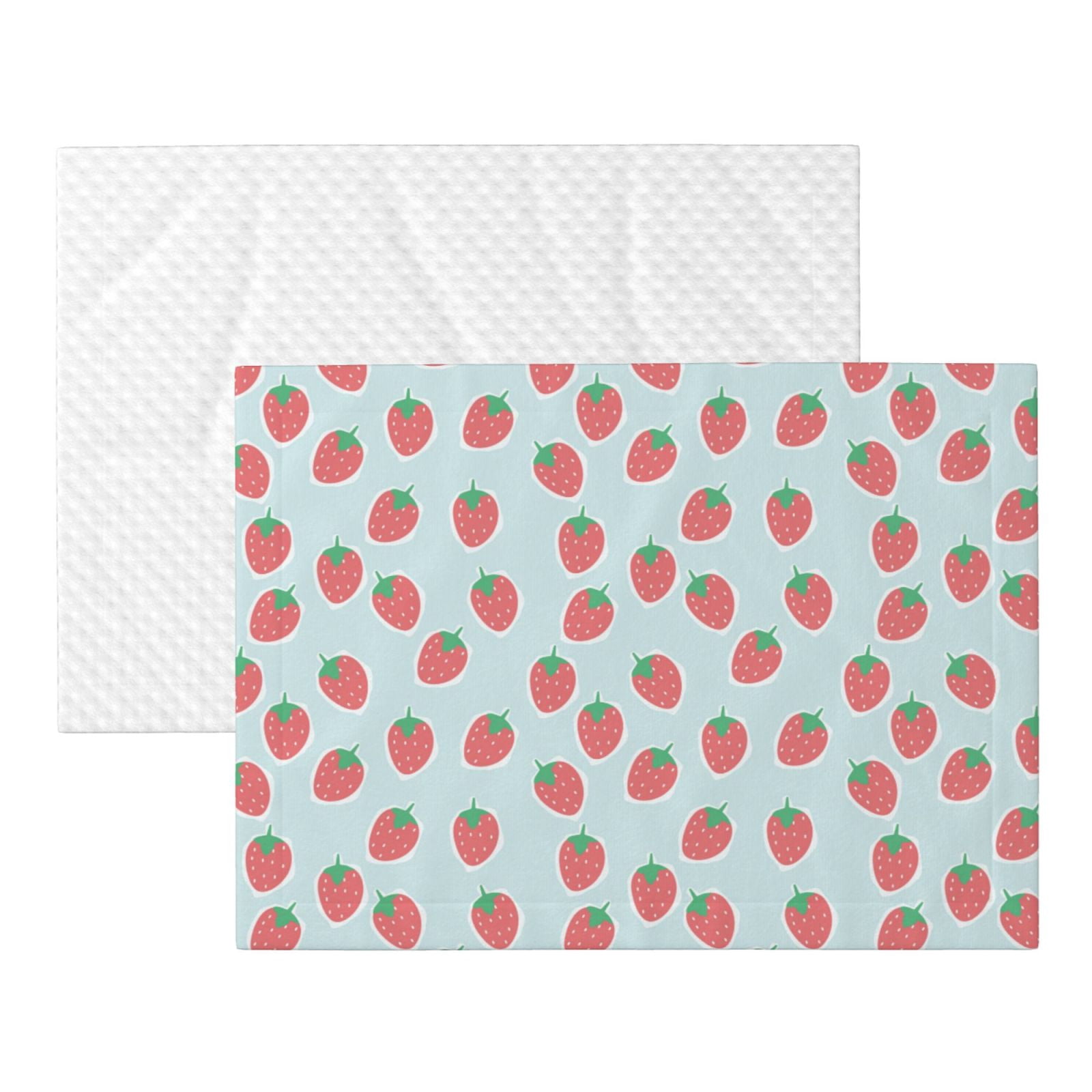 Naloa Hand Drawn Strawberry Dog Blanket, 3 Sizes Cat Blanket for Indoor Cats Large Medium Small Dog Gifts-Large