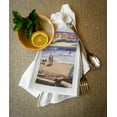 thumbnail image 2 of Folly Beach, South Carolina, Beach Scene and Surfers at Sunset (100% Cotton Tea Towel, Decorative Hand Towel, Kitchen and Home), 2 of 3
