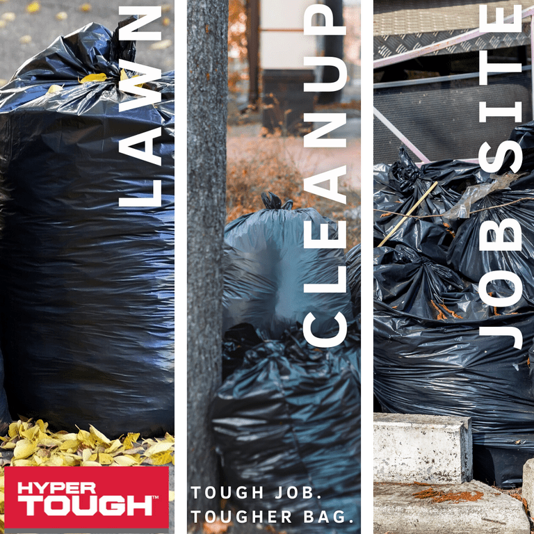  ToughBag 55 Gallon Trash Bags, 3 Mil Contractor Bags, Large 55-60  Gallon Trash Can Liners, Black Garbage Bags, Made in USA : Health &  Household