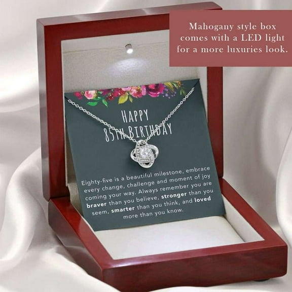 Grandmother Necklace, Mom Necklace, 85Th Birthday Necklace Gift For Women, 85Th Birthday Jewelry, 85 Year Old Gift - Meaningful Jewelry with Inspirational Message Card Luxury Box