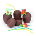 thumbnail image 3 of Coconut Drink Cups 500ML EcoFriendly PP Decorative Party Cups Coffee Color for Beach Theme Parties 2PCS, 3 of 8