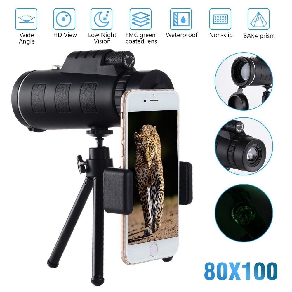 Zengest 80X100 Telescope for Kids Beginners Adults, Refractor Telescope with Adjustable Tripod