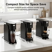 GVODE 4-in-1 Single Serve Coffee Maker, 3-Second Heat-Up, 20 Bar Espresso Machine, for K-Cup, Nespresso Original, DG Pods & Grounds, Black