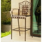 Belham Living Capri Wrought Iron Outdoor Bar Stool by ... Belham Living Capri Wrought Iron Outdoor Bar Stool by ... on Belham Living Capri Wrought Iron Outdoor Bistro Set By Woodard id=70891